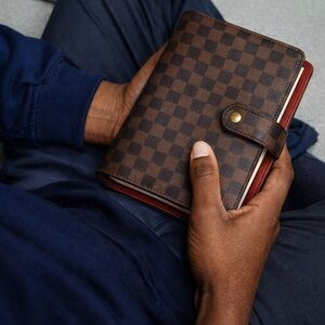 Checkered Brown Wallet